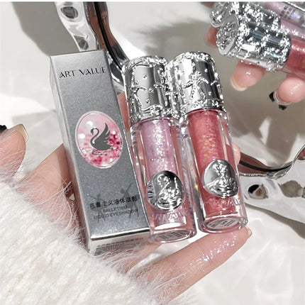 Liquid Eyeshadow Pearlescent Shimmer Long Lasting Monochrome Pearly Fine Sparkling Sequins Eye Shadow Highlighter Quick Drying