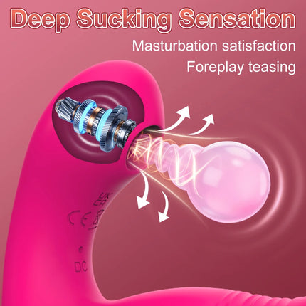 APP Bluetooth Wearable Sucking Thrusting Vibrator G-spot Clitoris Stimulator Vagina Massage Adult Sex Toysfor Couples Men Women