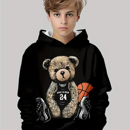 Child Sweatshirt Boys' Fashion Motocross Racing 3D Printed Casual Hoodie Long Sleeve Polyester Sport Tops Pullover Kids Clothes