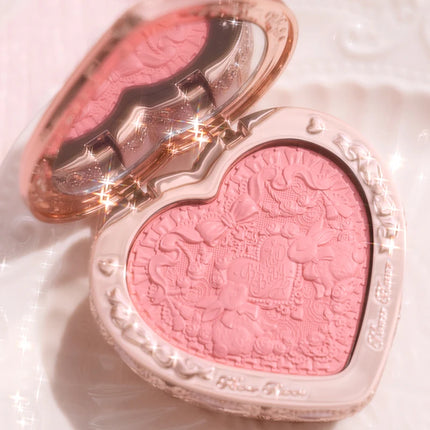 Flower Knows Bunny Garden Collection Embossed Blush Palette Long Lasting Waterproof Face Blusher Powder Matte Finish