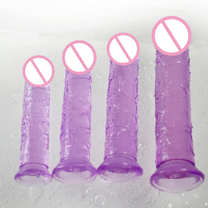 Realistic Anal Butt Plug Soft Jelly Dildo Suction Cup G Spot Anal Vaginal Masturbators Penis Dick Adult Sex Toys For Women Men