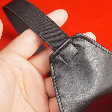 BDSM Blackout Blindfold,Faux Leather Eye Mask Bondage Restraints,Sex Toys for Couples,Role Play