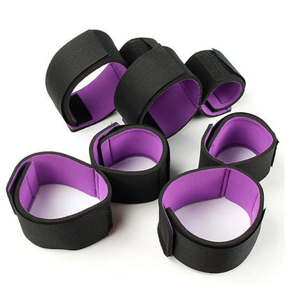 BDSM  Sexy Wrist To Ankle Cuffs Open Leg Hand Toys For Garter Adult Couple Adult SM Bondage Sex Restraint Handcuffs Slave Tools