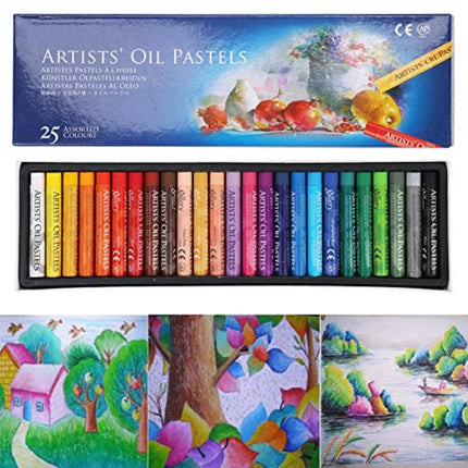 KUPTOOL Oil Pastel Set, Professional Painting Soft Oil Pastels Drawing Graffiti Art Crayons Washable Round Non Toxic Pastel Sti