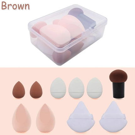 10pcs/set Makeup Sponge Set Mini Finger Puff Triangle Powder Puff Soft Beauty Egg Foundation Cream Concealer Make up Beauty Tool