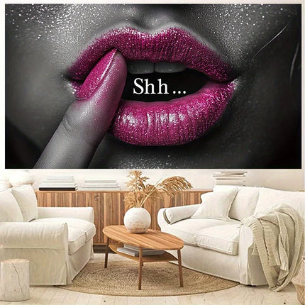 Lipstick Lady Art Digital printing polyester wall tapestry suitable for use in living rooms bedrooms offices bars party