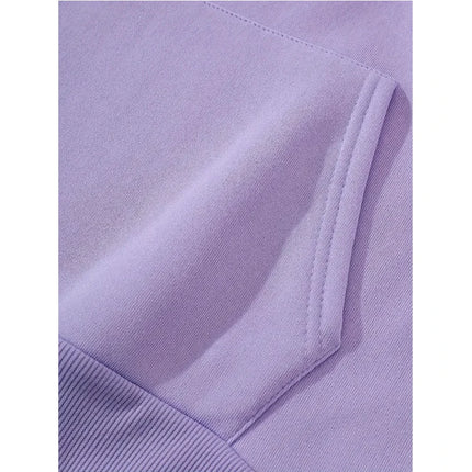 90s Graphic Dark Purple Butterfly Pattern Printed Hoodies Women's Vintage Y2k Sweatshirts Casual Hooded Clothes Kawaii Pullovers