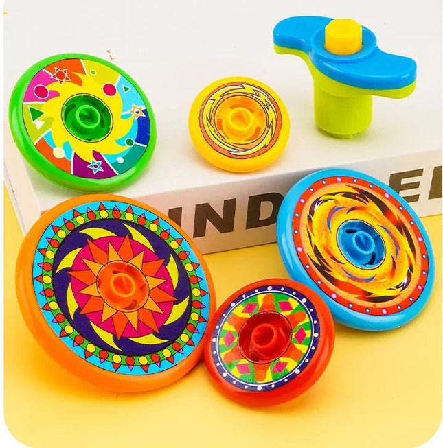 Hot Stacked Spinning Top Launcher Gyroscope Set toy Colorful & Fun Kids Toys for Flying Stacking Games Party Favors & Boys Gifts