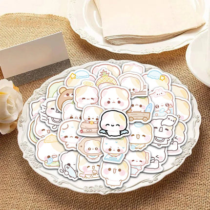 80PCS Cute Animated Cat Graffiti Stickers Notebook Phone Case Diary Bicycle Helmet Water Cup Luggage Decoration Stickers