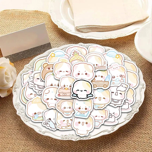 80PCS Cute Animated Cat Graffiti Stickers Notebook Phone Case Diary Bicycle Helmet Water Cup Luggage Decoration Stickers