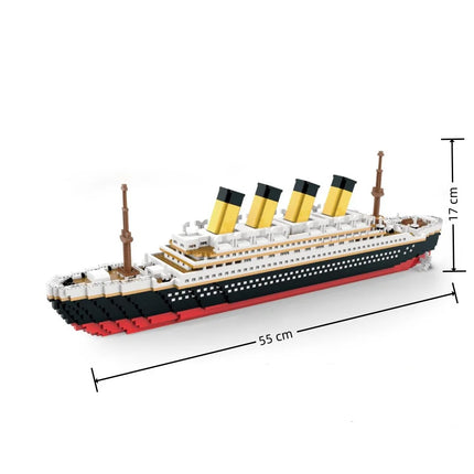 KNEW BUILT Titanic 3D Plastic Model Ship Building Blocks for Adults Micro Mini Bricks Toys Kits Assemble Cruise Boat Kids Gift