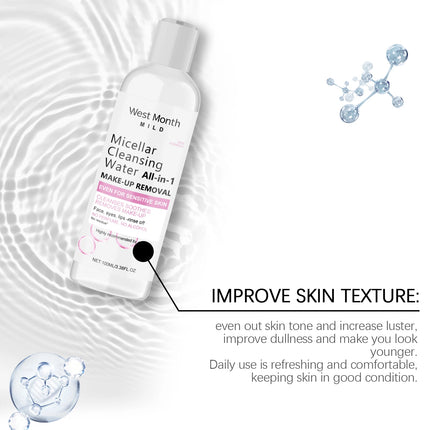 100ml Micellar Water Hydrating Facial Cleanser Deep Makeup Remover Cleaning Water Refresh Hydrate Cleansing For Sensitive Skin
