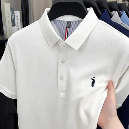 Luxury brand short sleeve polo shirt, exquisite pony embroidery, summer new breathable T-shirt, new fashion Paul men's wear