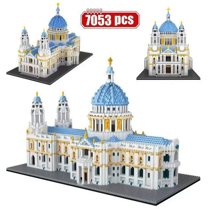 Micro Particle St. Paul's Cathedral Building Kit, Realistic Architectural Model Buildable Set, Educational STEM Toy & Creative S