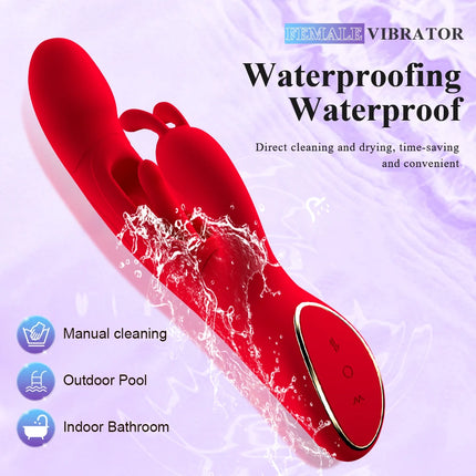 Rabbit Vibrator for Women G Spot Tapping Flapping Clit Stimulator Female Vagina Licking Tongue Massager Dildo Sex Toys for Adult