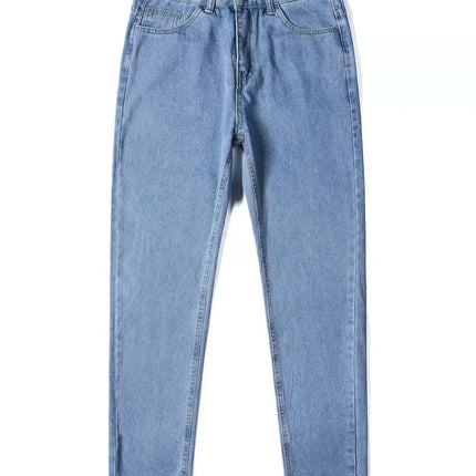 2025 New Business Men's Jeans Casual Straight Stretch Fashion Classic Blue Black Work Denim Trousers Male Brand Clothing S-3XL