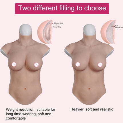 Dokier Realistic Bloodshoot Realistic Silicone Breast Forms Fake Crossdressing Transgender Sissy Drag Queen Cosplay  Breastplate