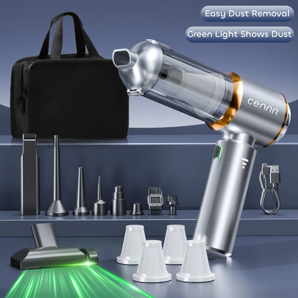 CENRR Portable Wireless Car Vacuum Cleaner Mini Powerful  998000PA Home Appliance Handheld Blower Vacuum Cleaner for Car Cleaner