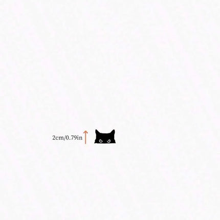 Cat peeping sticker, car sticker, black cat peeping sticker, blank button, vinyl sticker, car sticker, vinyl sticker, pop-up sti