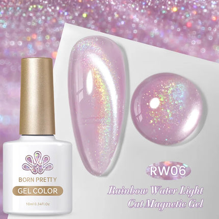 Sea Blue Silver Water Light Cat Magnetic Gel Nail Polish Nail Magnet Nail Gel Varnish Semi Permanent Gel Rainbow Cat Eye Glue