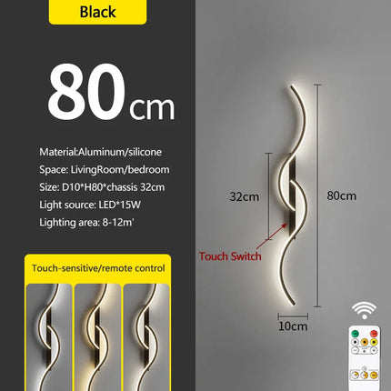 LED Rechargeable Wall Light New Remote Control Wiring Free 60/80cm For Living Room Bedroom Corridor Hotel Interior Decor Lights