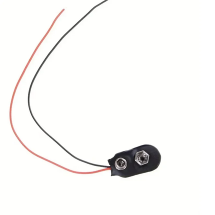10pcs 9V Battery Clips Black Red 2Wired Cable Connection Connector Buckle 9 Volt Battery Clip Connector Battery Holder