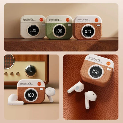 Q86 Bluetooth 5.3 Wireless Headphones Power LED Digital Display 24hours Endurance HiFi Gaming Headsets Waterproof Sports Earbuds