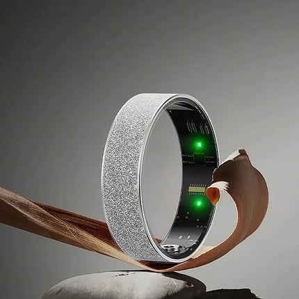 Simple Smart Ring Heart Rate Blood Oxygen Sleep Health Monitor Sport Ring IP68 Waterproof Pedometer Remote Gesture Control Photo