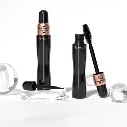 2-in-1 Double-ended Eyeliner Mascara | Matte Black Waterproof | Smudge-proof Quick-drying Ultra-fine | Volumizing Curling Y2K