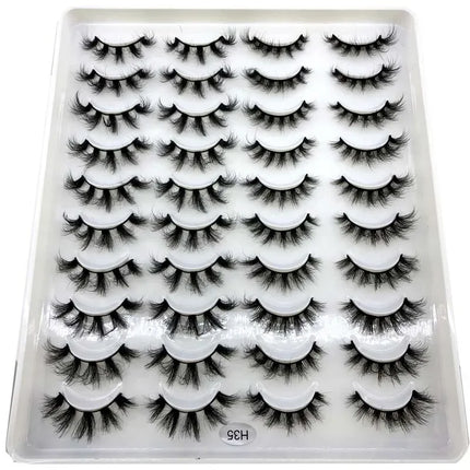 20 pairs 3D Mink Lashes Natural False Eyelashes Dramatic Volume Fake Lashes Makeup Eyelash Extension Silk Eyelashes