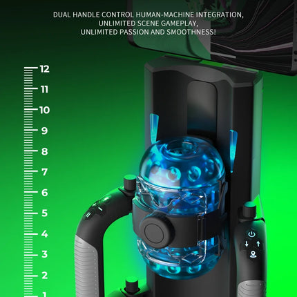 Fully Automatic Handle Masturbator 6-Segment Fixed-point Telescopic Male One-Key Burst Masturbation Cup Trainer Sex Toys for Men