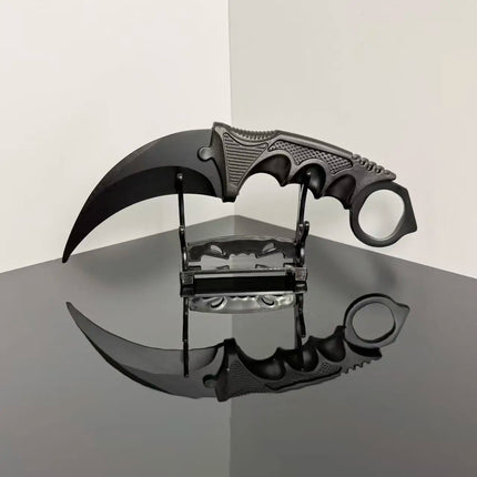 10styles Cs Karambit Metal Model with Plastic Sheath Game Peripheals Colorful Claw Knives Outdoor Training Props Safety Toys Boy