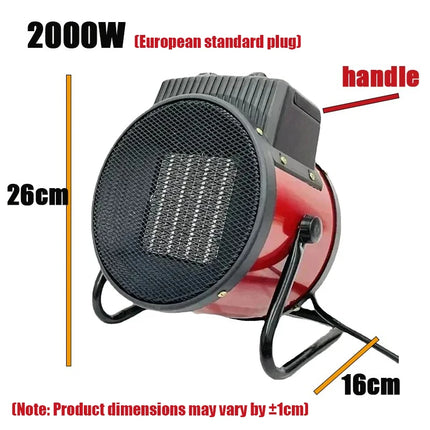 3000W Portable Industrial Electric Heater Thermostat Air Warmer Fast Heat 3 Gear Adjust Overheat Protection 1.5kw/2kw/3kw EN