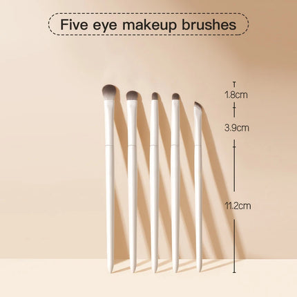 5/8/10Pcs Natural Eye Makeup Brushes Set Detail Eyeshadow Brush Makeup Brush White Ultra Soft Eyeshadow Eyeliner Makeup Tool