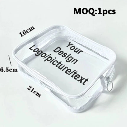20Custom Waterproof Storage Bag Portable Cosmetic Pvc Bag  Handbag Toiletry Bag Minimalist Transparent Makeup Bag Travel Washbag