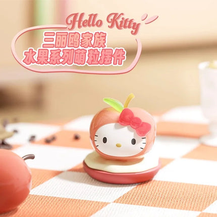 Sanrio Characters Fruit Series Sanrio Hello Kitty Melody Kuromi Mystery Blind Bag Gifts Toy Model Anime Figure Collect Ornaments