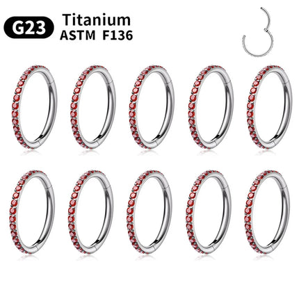 1/10PCS G23 Titanium ASTM F136 Pierced Set Hoop Nose Ring Earring Wome Jewelry Nasal Septum Cartilage Hinge Pitch Nose Ring Lip