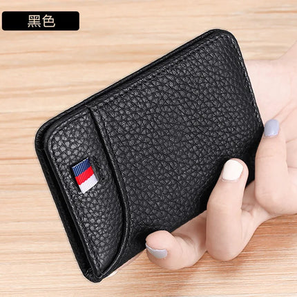 Card Holder Men Ultra-thin Business Card Case Simple Card Holder Bank Card Sleeve Multi-card Slot Driver's License Leather Case