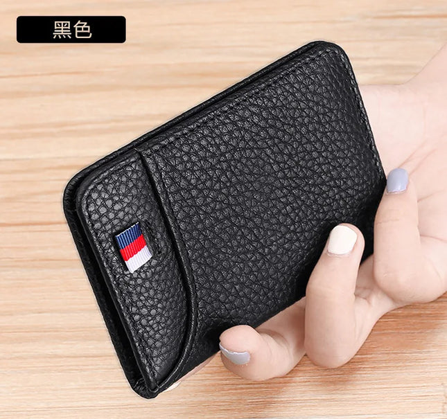 Card Holder Men Ultra-thin Business Card Case Simple Card Holder Bank Card Sleeve Multi-card Slot Driver's License Leather Case
