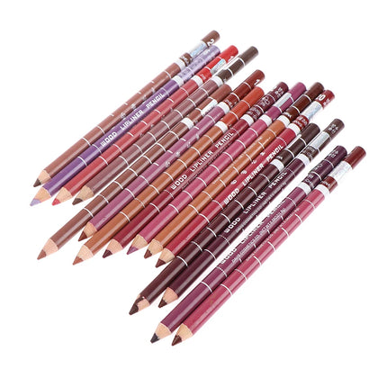 1pc Professional Wood Lip liner Waterproof Lady Charming Lip Liner Soft Pencil Makeup Women's Long Lasting Cosmetic Tool 28Color
