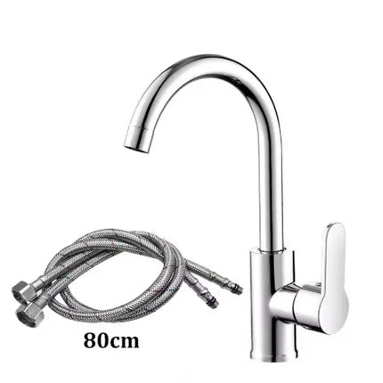 Large bend hot and cold water faucet, kitchen sink, sink, rotating faucet, bathroom, balcony, washbasin faucet