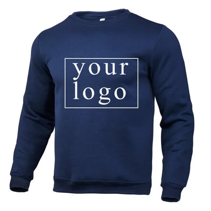 Your Own Design Brand Logo/Picture Personalized Custom Anywhere Men Women DIY Round neck long sleeved pulloverhoodie Fashion New