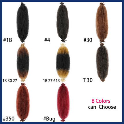Ombre Ginger Springy Afro Twist Hair 1B 30 27 613 350 Bug Color Pre Fluffed Spring Twist Hair Marley Braiding Hair for Soft Locs