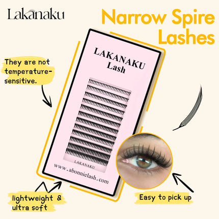 LAKANAKU Pointed Spikes Fibras Tecnologicas Pestañas sharp spike flexible light Lashes