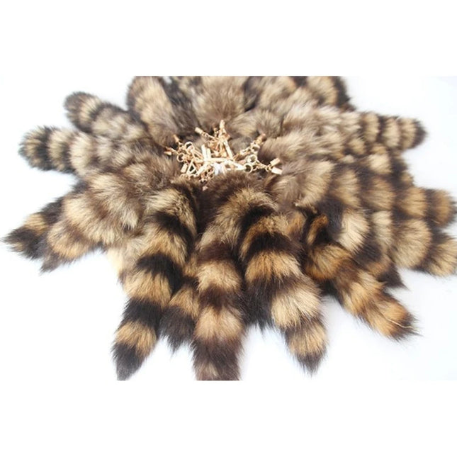31BB Cute Fox-Racoon Tail Keychain Fur Pendant Key-Chain Bags Charm Keys-Holder Couple Keyrings for Backpack Car Decoration