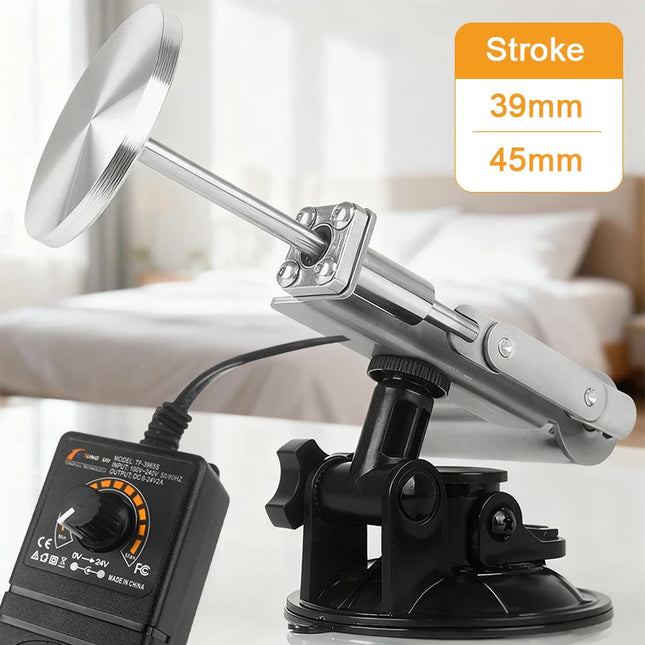Mini Telescopic Sex Machines with 60mm Plate 39mm/45mm Stroke Adjustable Speed Reciprocating Linear Actuator Sex Toys 100V-240V