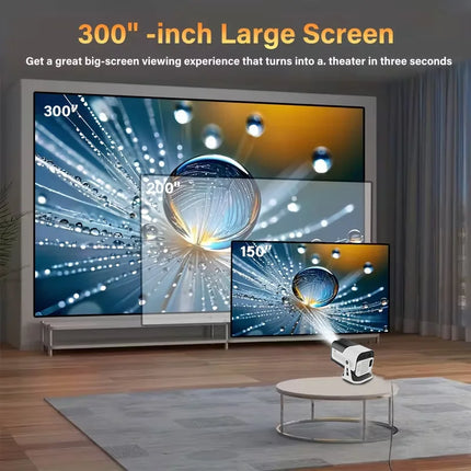 HY320mini NTV Netflix Officially Licensed Android 13 Projector with 720P/1080P 400ANSI Prime Video YouTube WIFi BT5.2 Portable