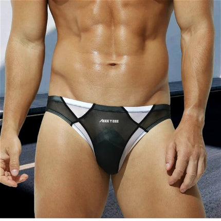 New Transparent Sexy Briefs Mens Pouch Underwear Smooth Ultra-thin Men Panties Swimwear Low-waist Breathable Youth Трусы Мужские