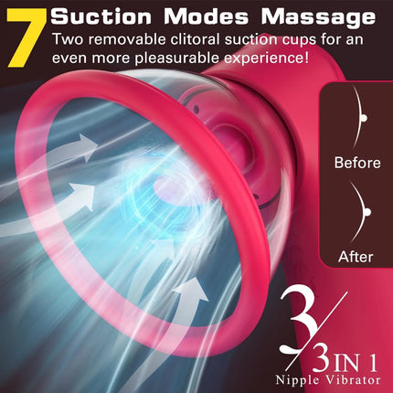 KUSHOR Powerful Sucking Vibrator for Women Tongue Licking Vibrating Clitoris Sucker Vibrator Nipple Stimulator Adults Sex Toy