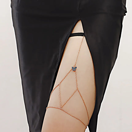 Bohemian Elastic Band Leg Thigh Chain Women Beach Sexy Long Tassel Harness Multilaye Adjustable Body Jewelry Summer Holiday Gift